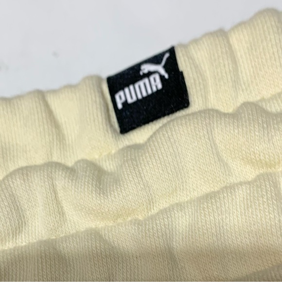 Puma NWOT Pale Yellow High Waist Sweat Leisure Sportwear Shorts Size XS - Picture 3 of 11
